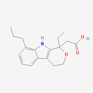 molecular formula C18H23NO3 B033370 (1-乙基-8-丙基-1,3,4,9-四氢吡喃[3,4-b]吲哚-1-基)乙酸 CAS No. 57817-27-3