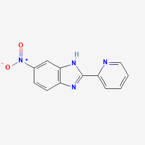 molecular formula C12H8N4O2 B3337061 5-Nitro-2-(2-pyridinyl)-1H-benzimidazole CAS No. 51759-60-5