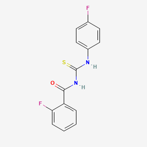 2-fluoro-N-[(4-fluorophenyl)carbamothioyl]benzamide