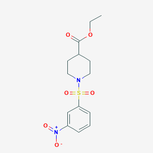 molecular formula C14H18N2O6S B3337320 Ethyl 1-((3-nitrophenyl)sulfonyl)piperidine-4-carboxylate CAS No. 625106-78-7