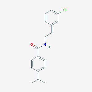 molecular formula C18H20ClNO B333756 N-[2-(3-chlorophenyl)ethyl]-4-(propan-2-yl)benzamide 