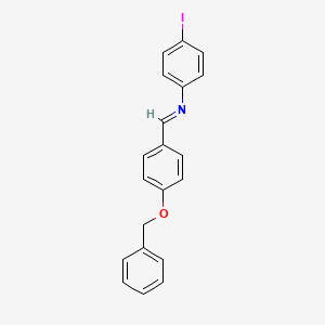 molecular formula C20H16INO B3337575 N-(4-iodophenyl)-1-(4-phenylmethoxyphenyl)methanimine CAS No. 70627-49-5