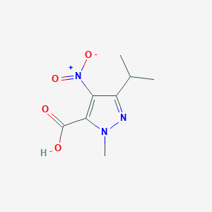 molecular formula C8H11N3O4 B3337726 3-Isopropyl-1-methyl-4-nitro-1H-pyrazole-5-carboxylic acid CAS No. 78208-74-9
