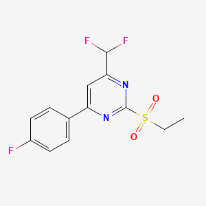 4-(Difluoromethyl)-2-(ethylsulfonyl)-6-(4-fluorophenyl)pyrimidine