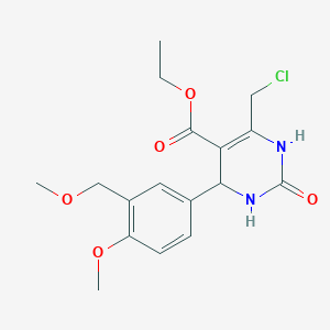 Ethyl 6-(chloromethyl)-4-(4-methoxy-3-(methoxymethyl)phenyl)-2-oxo-1,2,3,4-tetrahydropyrimidine-5-carboxylate
