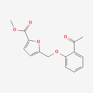molecular formula C15H14O5 B3338028 Methyl 5-((2-acetylphenoxy)methyl)furan-2-carboxylate CAS No. 832740-63-3