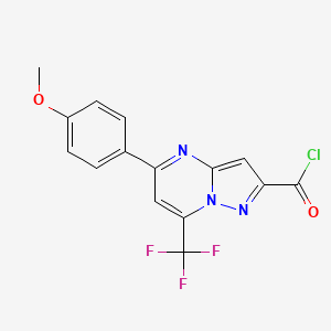 5-(4-Methoxyphenyl)-7-(trifluoromethyl)pyrazolo[1,5-a]pyrimidine-2-carbonyl chloride