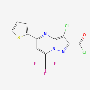 3-Chloro-5-(thiophen-2-yl)-7-(trifluoromethyl)pyrazolo[1,5-a]pyrimidine-2-carbonyl chloride