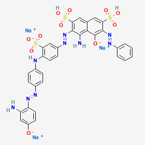 molecular formula C34H27N9NaO11S3 B3338149 CID 156594873 CAS No. 85631-88-5