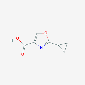 molecular formula C7H7NO3 B033382 2-Cyclopropyl-1,3-oxazole-4-carboxylic acid CAS No. 1060816-04-7