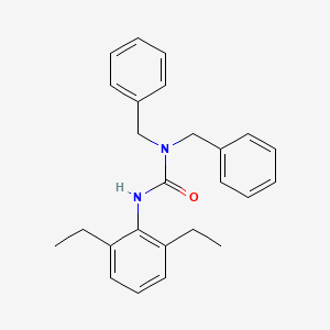 molecular formula C25H28N2O B3338208 1,1-Dibenzyl-3-(2,6-diethylphenyl)urea CAS No. 86764-72-9