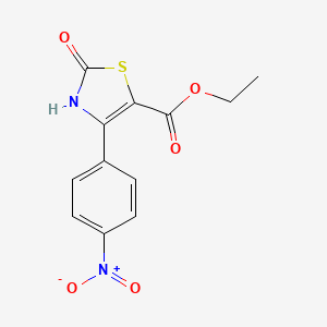 molecular formula C12H10N2O5S B3338330 Ethyl 4-(4-nitrophenyl)-2-oxo-2,3-dihydrothiazole-5-carboxylate CAS No. 886497-37-6