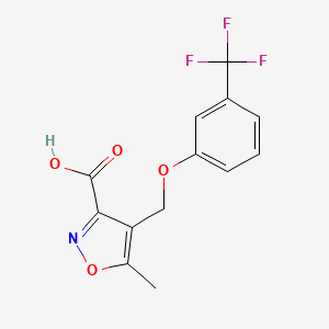 5-Methyl-4-((3-(trifluoromethyl)phenoxy)methyl)isoxazole-3-carboxylic acid
