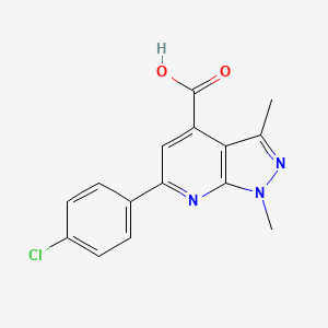 6-(4-chlorophenyl)-1,3-dimethyl-1H-pyrazolo[3,4-b]pyridine-4-carboxylic acid