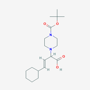 (3E)-2-[4-(tert-Butoxycarbonyl)piperazin-1-yl]-4-cyclohexylbut-3-enoic acid