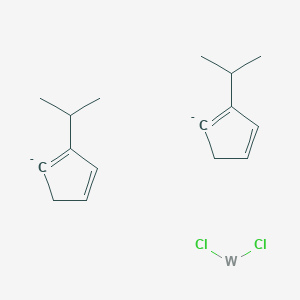 molecular formula C16H22Cl2W-2 B3338384 Bis(isopropylcyclopentadienyl)tungsten dichloride CAS No. 90023-13-5