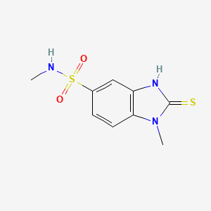 molecular formula C9H11N3O2S2 B3338398 N,1-dimethyl-2-sulfanyl-1H-benzimidazole-5-sulfonamide CAS No. 90559-43-6