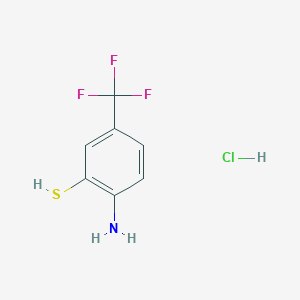 molecular formula C7H7ClF3NS B3338550 Benzenethiol, 2-amino-5-(trifluoromethyl)-, hydrochloride CAS No. 96232-04-1