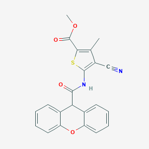 molecular formula C22H16N2O4S B333857 METHYL 4-CYANO-3-METHYL-5-(9H-XANTHENE-9-AMIDO)THIOPHENE-2-CARBOXYLATE 