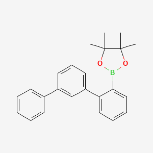 molecular formula C24H25BO2 B3338652 4,4,5,5-tetramethyl-2-[2-(3-phenylphenyl)phenyl]-1,3,2-dioxaborolane CAS No. 1872426-73-7