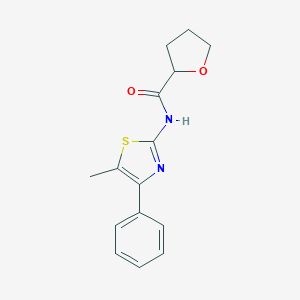 molecular formula C15H16N2O2S B333867 N~2~-(5-METHYL-4-PHENYL-1,3-THIAZOL-2-YL)TETRAHYDRO-2-FURANCARBOXAMIDE 