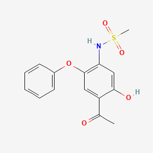 molecular formula C15H15NO5S B3338810 N-(4-acetyl-5-hydroxy-2-phenoxyphenyl)methanesulfonamide CAS No. 123664-52-8