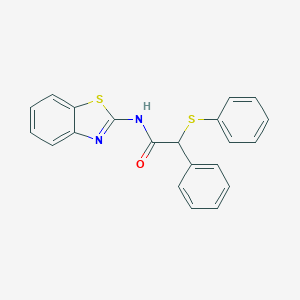 molecular formula C21H16N2OS2 B333891 N~1~-(1,3-BENZOTHIAZOL-2-YL)-2-PHENYL-2-(PHENYLSULFANYL)ACETAMIDE 