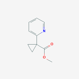 molecular formula C10H11NO2 B3338919 Methyl 1-(pyridin-2-yl)cyclopropanecarboxylate CAS No. 162960-27-2