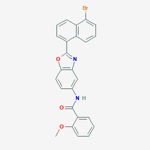 molecular formula C25H17BrN2O3 B333893 N-[2-(5-bromonaphthalen-1-yl)-1,3-benzoxazol-5-yl]-2-methoxybenzamide 