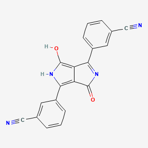 molecular formula C20H10N4O2 B3339188 Benzonitrile,3,3'-(2,3,5,6-tetrahydro-3,6-dioxopyrrolo[3,4-c]pyrrole-1,4-diyl)bis- CAS No. 84632-50-8