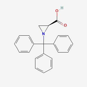 molecular formula C22H19NO2 B3339194 (S)-1-Tritylaziridine-2-carboxylic acid CAS No. 84771-33-5
