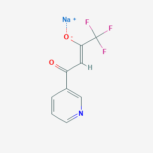 molecular formula C9H5F3NNaO2 B3339332 Sodium 1,1,1-trifluoro-4-oxo-4-(pyridin-3-yl)but-2-en-2-olate CAS No. 1006961-03-0