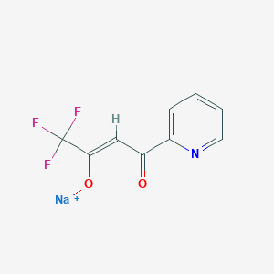 molecular formula C9H5F3NNaO2 B3339335 Sodium 1,1,1-trifluoro-4-oxo-4-pyridin-2-ylbut-2-en-2-olate CAS No. 1006961-48-3