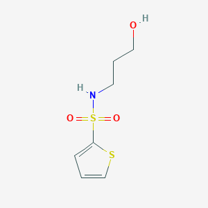 molecular formula C7H11NO3S2 B3339440 3-hydroxy-S-(thiophen-2-yl)propane-1-sulfonamido CAS No. 1017464-61-7