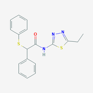 molecular formula C18H17N3OS2 B333949 N~1~-(5-ETHYL-1,3,4-THIADIAZOL-2-YL)-2-PHENYL-2-(PHENYLSULFANYL)ACETAMIDE 