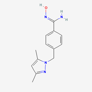 B3339695 4-[(3,5-dimethyl-1H-pyrazol-1-yl)methyl]-N'-hydroxybenzene-1-carboximidamide CAS No. 1158102-09-0