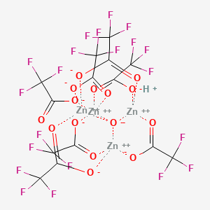 molecular formula C14HF21O15Zn4 B3339864 Tetrazinc;hydron;oxygen(2-);2,2,2-trifluoroacetate CAS No. 1299489-47-6