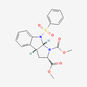 molecular formula C20H20N2O6S B3339947 dimethyl (2S,3aS,8bR)-4-(benzenesulfonyl)-1,2,3a,8b-tetrahydropyrrolo[2,3-b]indole-2,3-dicarboxylate CAS No. 136057-11-9
