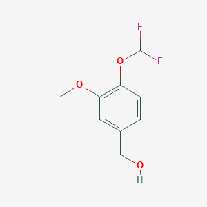 molecular formula C9H10F2O3 B3340041 [4-(Difluoromethoxy)-3-methoxyphenyl]methanol CAS No. 199854-38-1