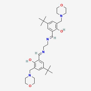 molecular formula C34H50N4O4 B3340118 2,2'-[1,2-Ethanediylbis[(E)-(nitrilomethylidyne)]]bis[4-(tert-butyl)-6-(4-morpholinylmethyl)]phenol CAS No. 252735-70-9