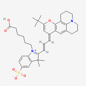 molecular formula C38H46N2O6S B3340300 Fluorescent red 630 CAS No. 375395-99-6