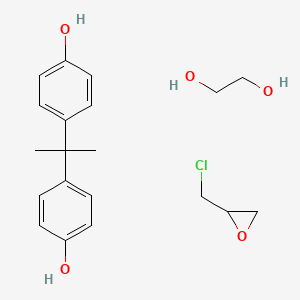 molecular formula C20H27ClO5 B3340333 2-(chloromethyl)oxirane;ethane-1,2-diol;4-[2-(4-hydroxyphenyl)propan-2-yl]phenol CAS No. 42617-82-3