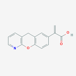 molecular formula C15H11NO3 B3340383 2-(5H-[1]benzopyrano[2,3-b]pyridin-7-yl)acrylic acid CAS No. 52549-22-1