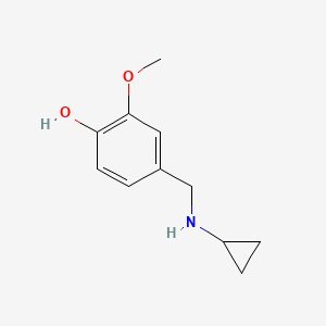 molecular formula C11H15NO2 B3340817 4-[(Cyclopropylamino)methyl]-2-methoxyphenol CAS No. 918298-07-4