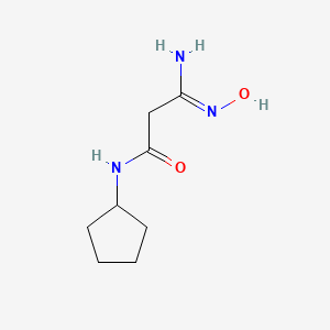 molecular formula C8H15N3O2 B3340858 N-cyclopentyl-2-(N'-hydroxycarbamimidoyl)acetamide CAS No. 926212-99-9