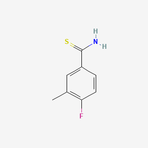molecular formula C8H8FNS B3341021 4-fluoro-3-methylbenzene-1-carbothioamide CAS No. 1016775-44-2