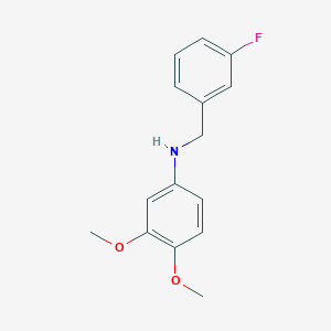 molecular formula C15H16FNO2 B3341162 N-(3-Fluorobenzyl)-3,4-dimethoxyaniline CAS No. 1019488-75-5
