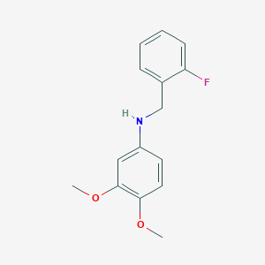 molecular formula C15H16FNO2 B3341228 N-(2-Fluorobenzyl)-3,4-dimethoxyaniline CAS No. 1019543-39-5