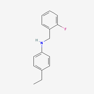 molecular formula C15H16FN B3341291 4-Ethyl-N-(2-fluorobenzyl)aniline CAS No. 1019570-78-5