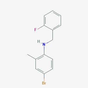 molecular formula C14H13BrFN B3341339 4-Bromo-N-(2-fluorobenzyl)-2-methylaniline CAS No. 1019603-65-6